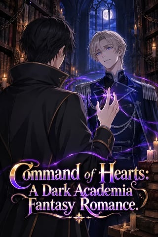 Cover Command of Hearts: A Dark Academia Fantasy Romance