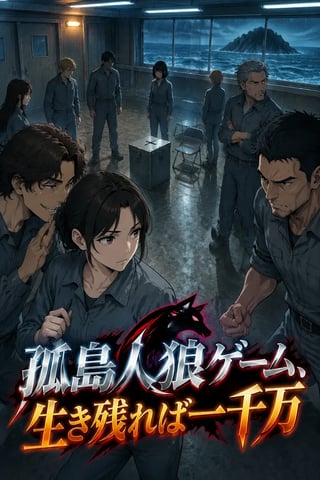 孤島人狼ゲーム、生き残れば一千万 の表紙